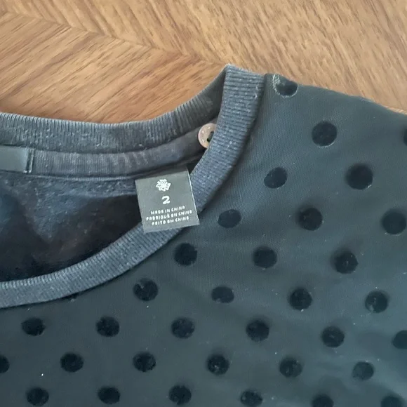 Scotch & Soda Maison Scotch black on black polka dot dress sweater - Picture 3 of 5